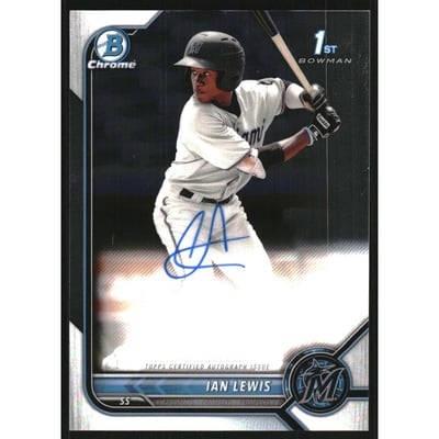 2022 Bowman Chrome Prospect Autographs #CPAIL Ian Lewis