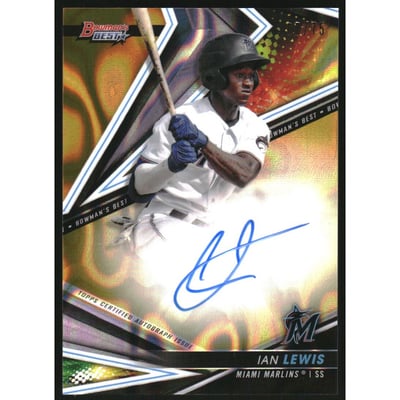 2022 Bowman's Best Best of '22 Autographs Gold Lava Refractors #B22IL Ian Lewis