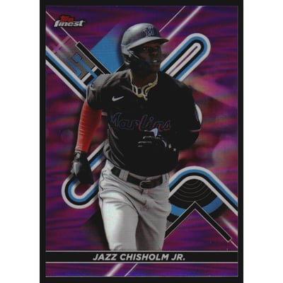 2022 Finest Purple Refractors #64 Jazz Chisholm Jr.
