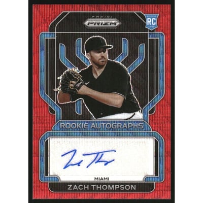 2022 Panini Prizm Rookie Autographs Prizms Red Wave #63 Zach Thompson