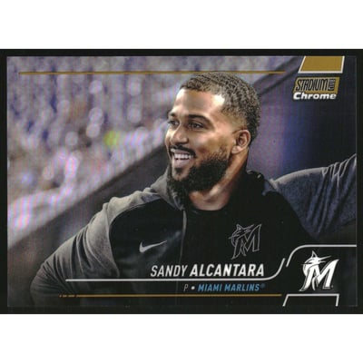2022 Stadium Club Chrome Gold Refractors #44 Sandy Alcantara