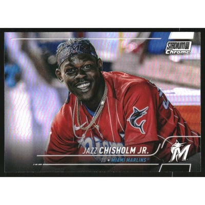 2022 Stadium Club Chrome Refractors #266 Jazz Chisholm Jr.