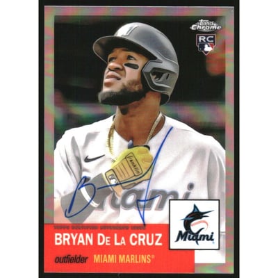2022 Topps Chrome Platinum Anniversary Autographs Refractors #CPABDC Bryan De La Cruz