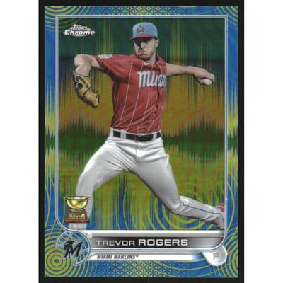 2022 Topps Chrome Sonic Blue Yellow Sonic Refractors #15 Trevor Rogers