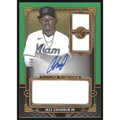 2022 Topps Triple Threads Emerald #RFPARJC Jazz Chisholm JR. JSY AU