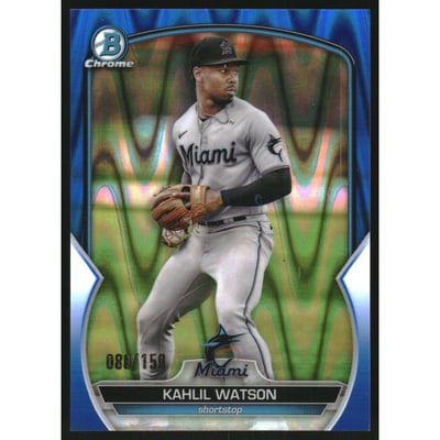 2023 Bowman Chrome Prospects Blue RayWave Refractors #BCP147 Kahlil Watson