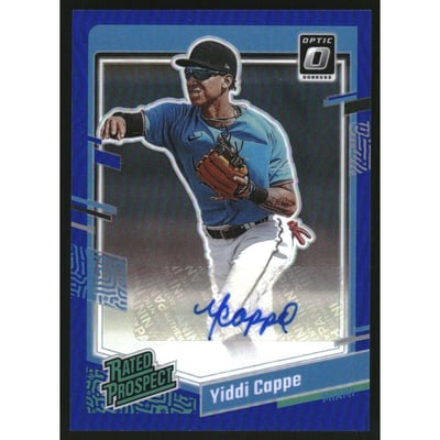 2023 Donruss Optic Rated Prospects Signatures Blue #74 Yiddi Cappe/75