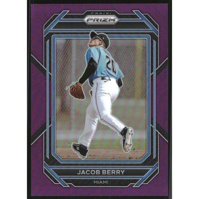 2023 Panini Prizm Prizms Purple #18 Jacob Berry