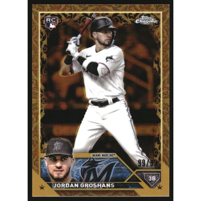 2023 Topps Chrome Gilded Collection Gold Etch #139 Jordan Groshans RC