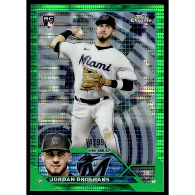 2023 Topps Chrome Green Sonar Refractors #9 Jordan Groshans