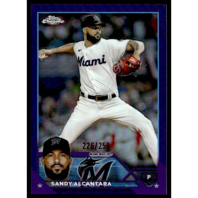 2023 Topps Chrome Purple Refractors #74 Sandy Alcantara