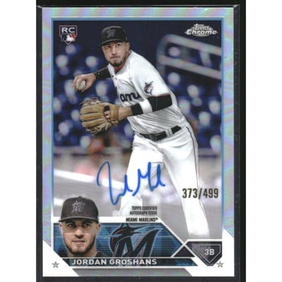 2023 Topps Chrome Rookie Autographs Refractors #RAJG Jordan Groshans