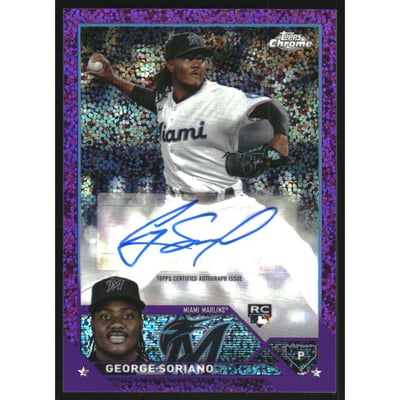 2023 Topps Chrome Update Autographs Purple Speckle Refractors #ACGSO George Soriano