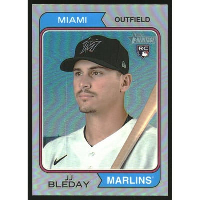 2023 Topps Heritage Chrome Refractors #385 JJ Bleday