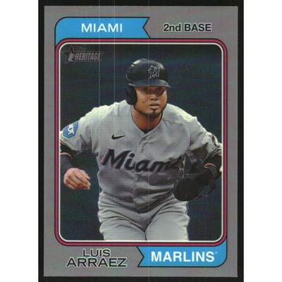 2023 Topps Heritage Chrome Silver Refractors #615 Luis Arraez
