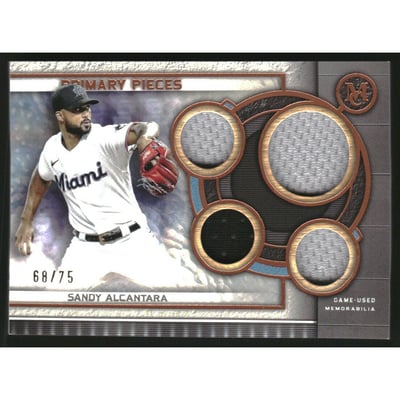 2023 Topps Museum Collection Primary Pieces Quad Relics Copper #SPPPQRSA Sandy Alcantara