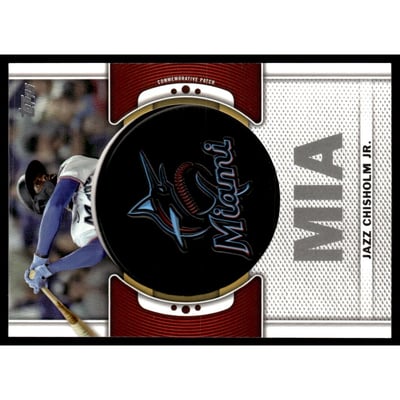 2023 Topps Team Logo Commemorative Patch #TLPJC Jazz Chisholm Jr.