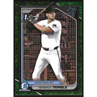 2024 Bowman Chrome Draft Green Grass Refractors #BDC121 Fenwick Trimble