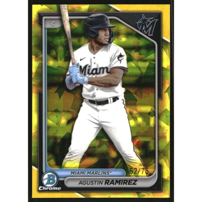 2024 Bowman Chrome Draft Sapphire Yellow Refractors #BDC133 Agustin Ramirez