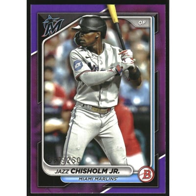 2024 Bowman Purple #95 Jazz Chisholm Jr.