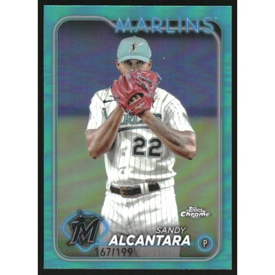 2024 Topps Chrome Aqua Refractors #138 Sandy Alcantara
