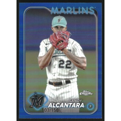 2024 Topps Chrome Blue Refractors #138 Sandy Alcantara