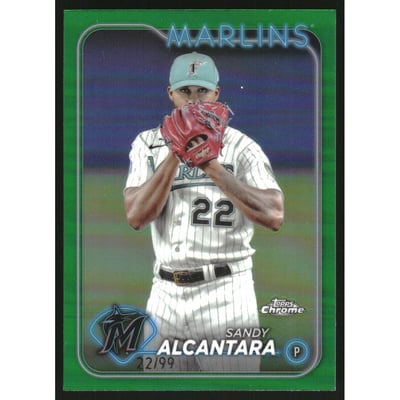 2024 Topps Chrome Green Refractors #138 Sandy Alcantara