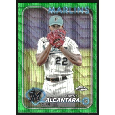 2024 Topps Chrome Green Wave Refractors #138 Sandy Alcantara