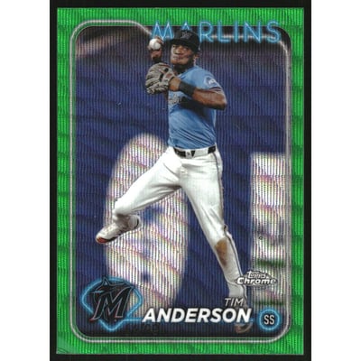 2024 Topps Chrome Green Wave Refractors #204 Tim Anderson