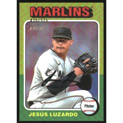 2024 Topps Heritage Chrome Refractors #448 Jesus Luzardo
