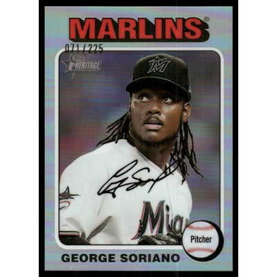 2024 Topps Heritage Chrome Silver Refractors #133 George Soriano HN/225