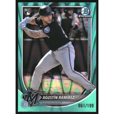 2025 Bowman Chrome Aqua Raywave Refractors #91 Agustin Ramirez