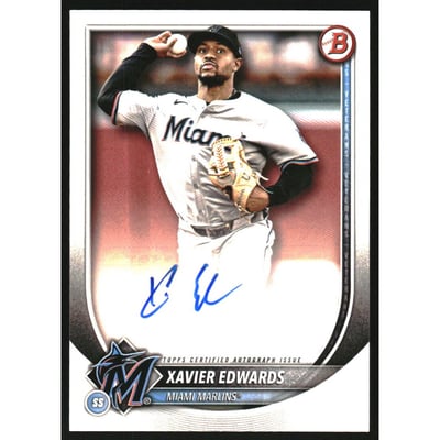2025 Bowman Rookie and Veteran Autographs #PRVXE Xavier Edwards