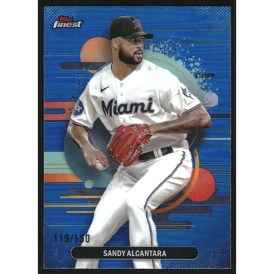 2025 Finest Blue Refractors #168 Sandy Alcantara