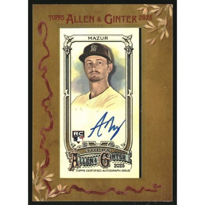 2025 Topps Allen and Ginter Framed Mini Autographs #MAAM Adam Mazur