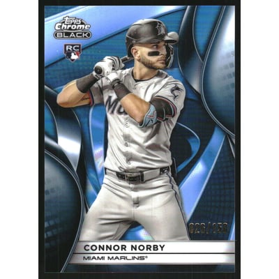 2025 Topps Chrome Black Blue Refractors #29 Connor Norby