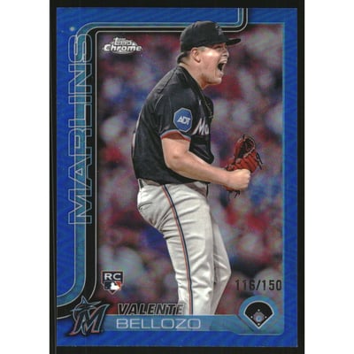 2025 Topps Chrome Blue Refractors #122 Valente Bellozo