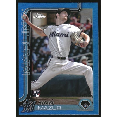 2025 Topps Chrome Blue Refractors #157 Adam Mazur