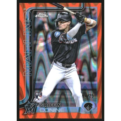 2025 Topps Chrome Orange RayWave Refractors #86 Griffin Conine