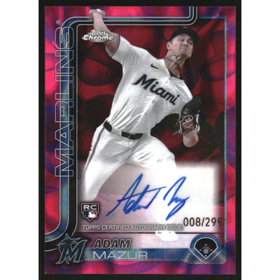 2025 Topps Chrome Update Rookie Autographs Magenta Purple Lava Lamp Refractors #RAAM Adam Mazur