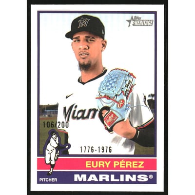 2025 Topps Heritage Bicentennial #42 Eury Perez