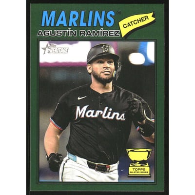 2026 Topps Heritage Dark Green Border #13 Agustin Ramirez