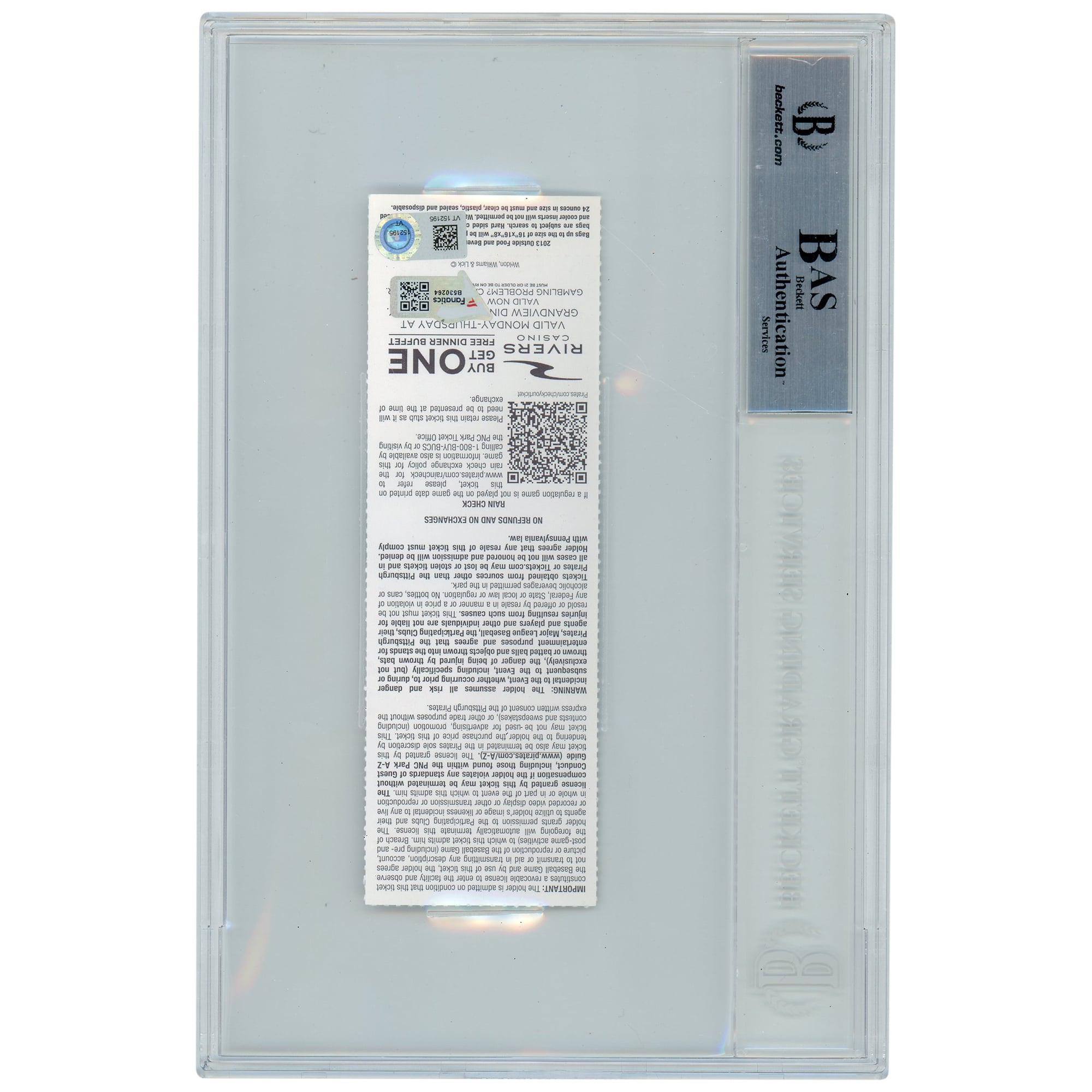 Christian Yelich Miami Marlins Autographed 1st Career Home Run Ticket from August 8 2013 - Beckett/Fanatics Witnessed