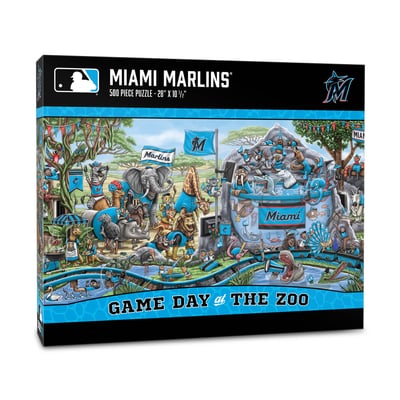 Miami Marlins IDNA 10.5" x 28" Game Day at the Zoo 500-Piece Puzzle