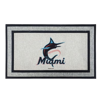 Miami Marlins Jardine 18" x 30" Indoor/Outdoor Logo Doormat