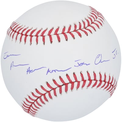 Jazz Chisholm Jr. Miami Marlins Autographed Fanatics Authentic Baseball with Full Name Signature