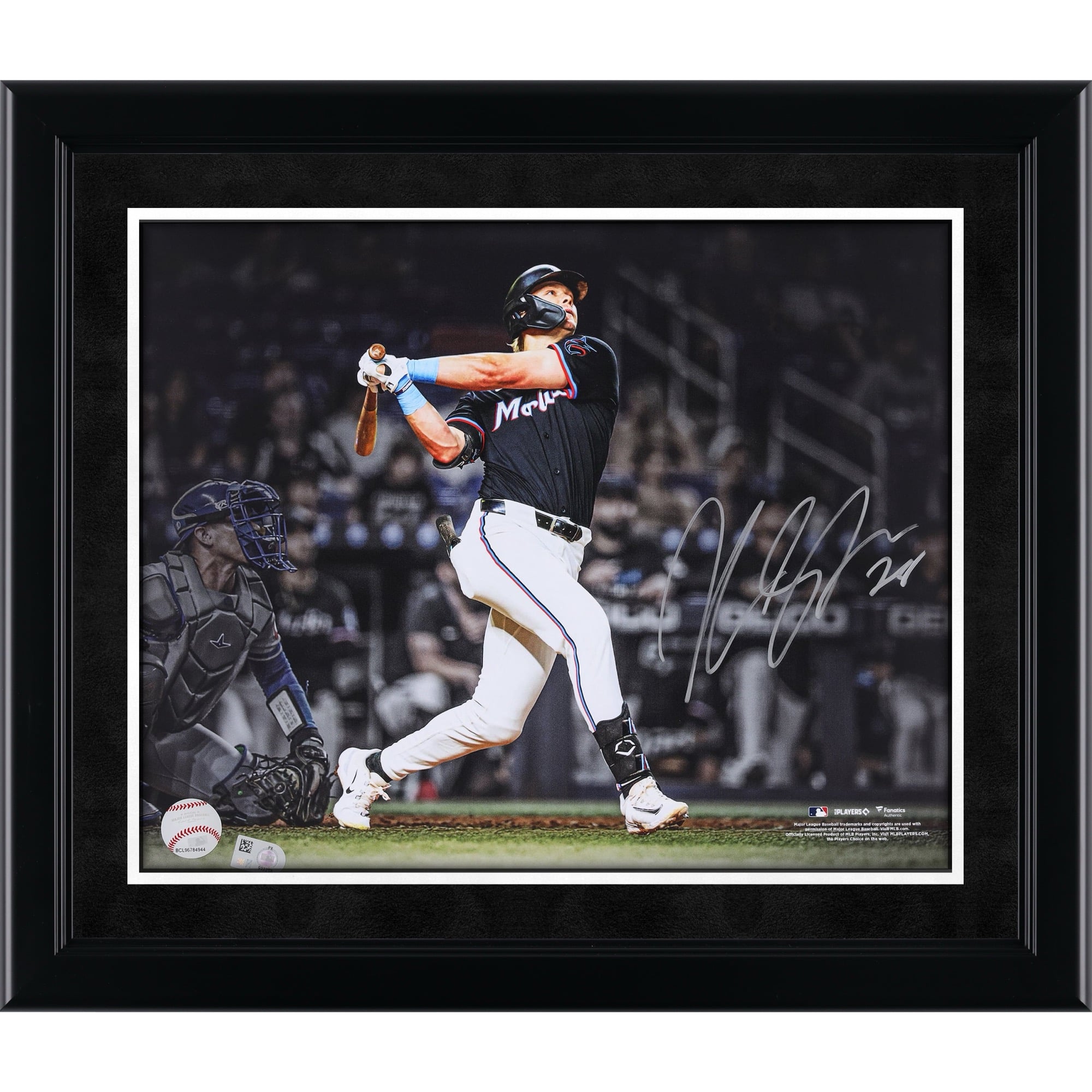 Kyle Stowers Miami Marlins Autographed 11" x 14" Walk-Off Home Run Spotlight Photograph
