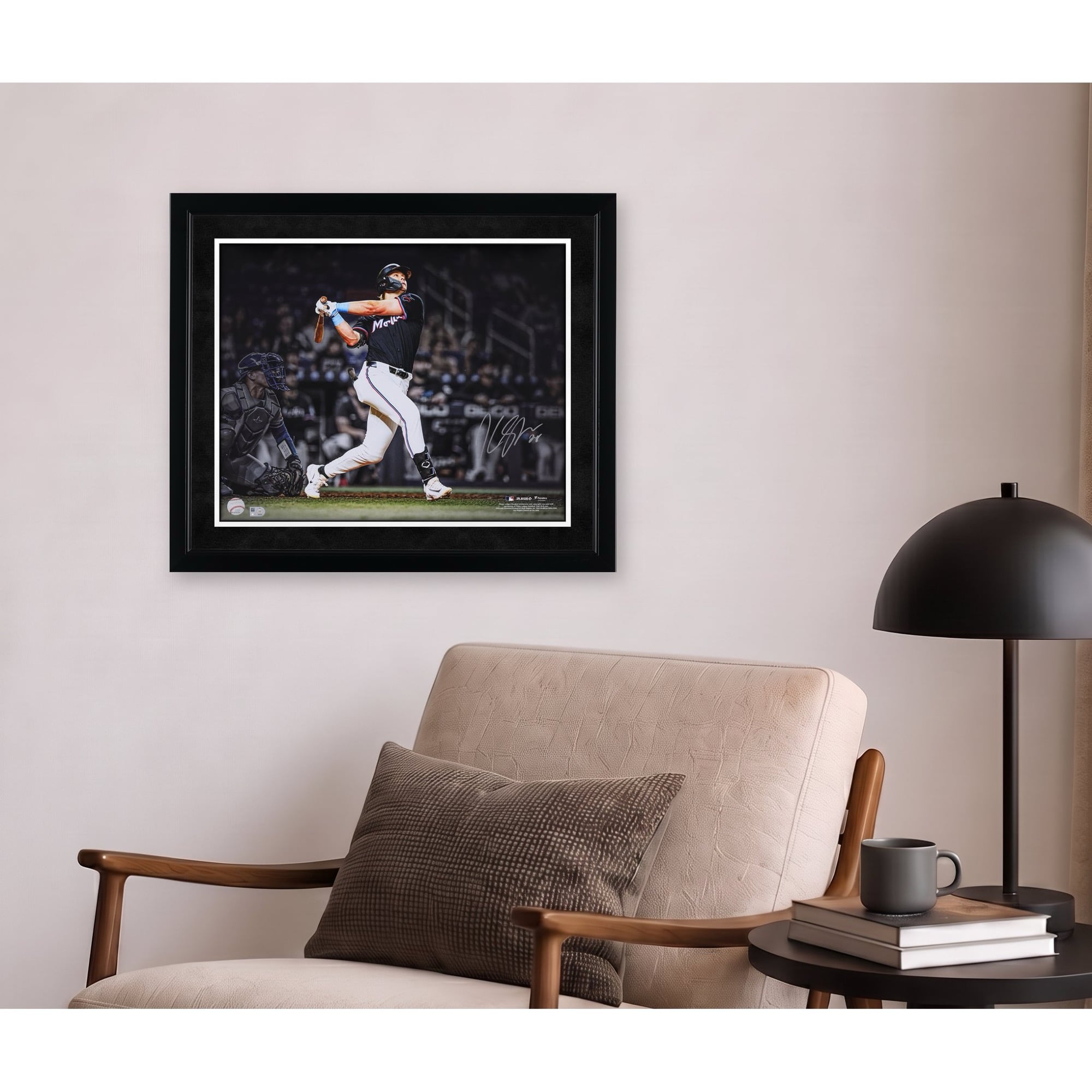 Kyle Stowers Miami Marlins Autographed 16" x 20" Walk-Off Home Run Spotlight Photograph