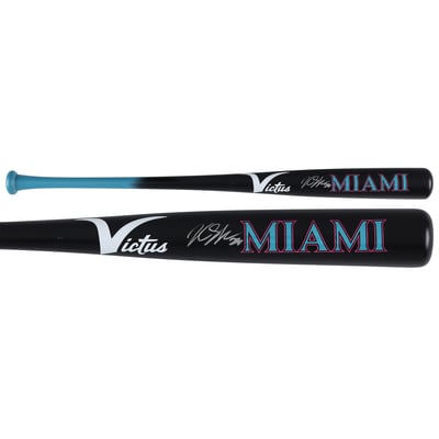 Kyle Stowers Miami Marlins Autographed Fanatics Authentic Victus City Connect Bat
