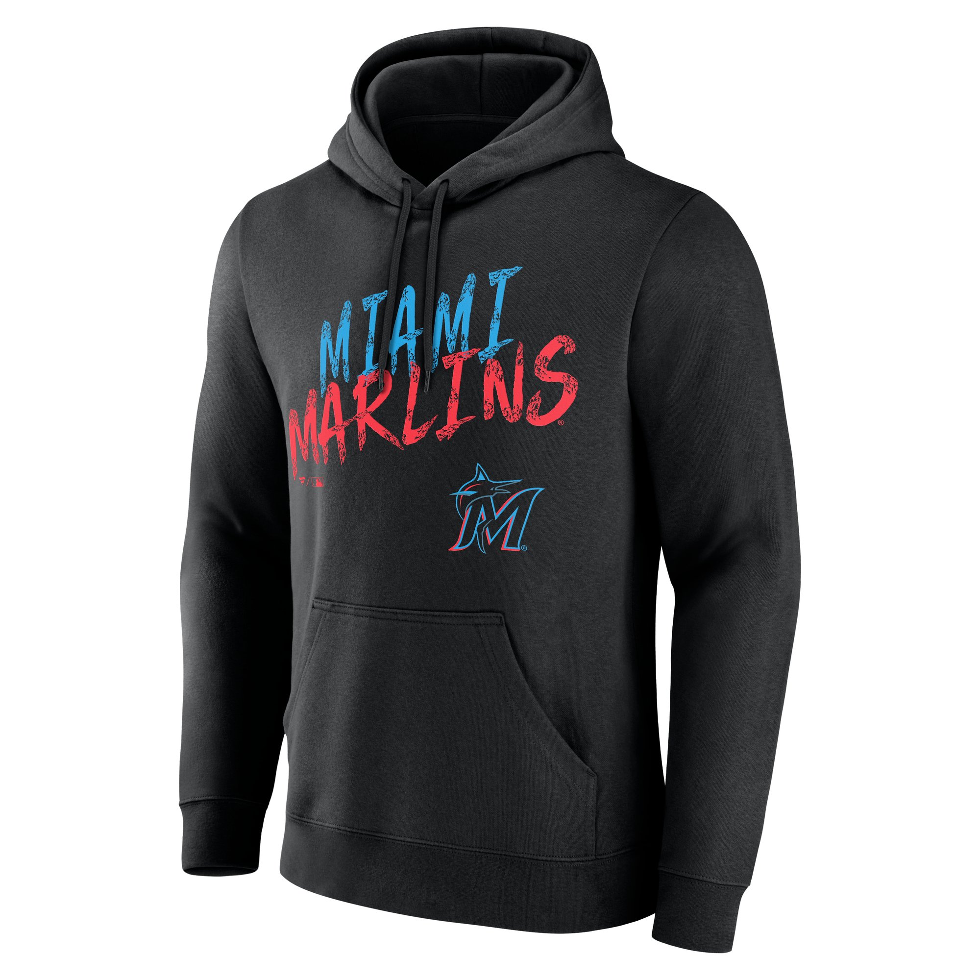Sweat à capuche noir Miami Marlins Hustle pour homme